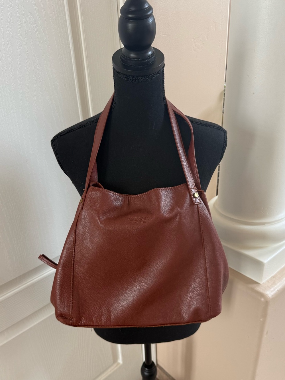 American Leather Co. Liberty Shopper Slouchy Shoulder Bag in Cordovan